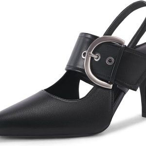 Women Open Round Toe Chunky Heel Ankle Strap High Heel Dress Sandals