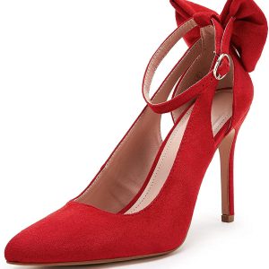 Women's Slingback Pumps Closed Pointed Toe High Heels Belt Buckle Strap Dressy Work Shoes