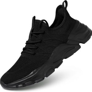 Mens Slip On Running Shoes Athletic Walking Trainers Lightweight Breathable Mesh Tennis Sneakers
